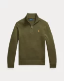 Half-zip cotton sweater - Olive new