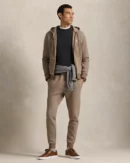 Double Jersey Jogging Pants - Heather Brown
