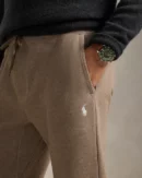 Double Jersey Jogging Pants - Heather Brown