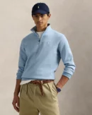 Double Knit Quarter Zip Sweater - Modern Heather Blue