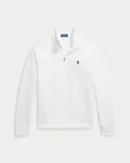 Double Knit Quarter Zip Sweater - White