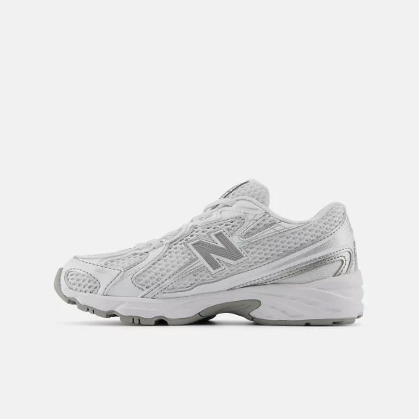 740 Shoes White with Metallic Silver