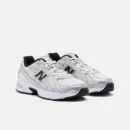 740 Shoes White with Metallic Silver and Black