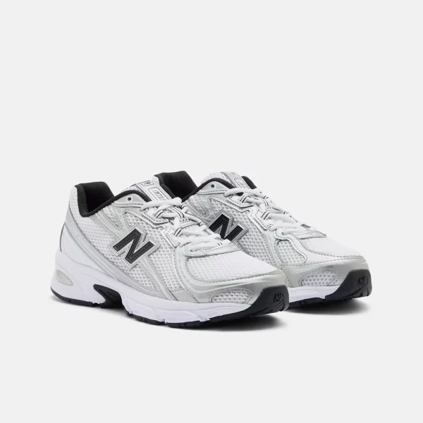 740 Shoes White with Metallic Silver and Black - Image 3