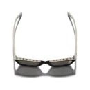 Channel Square Sunglasses - Black & Beige. Lenses: Brown