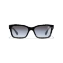 Channel Square Sunglasses - Black. Lenses: Grey, Polarized, Gradient