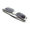 Channel Square Sunglasses - Black & White. Lenses: Grey, Gradient