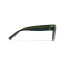 Channel Square Sunglasses - Khaki & Green. Lenses: Green